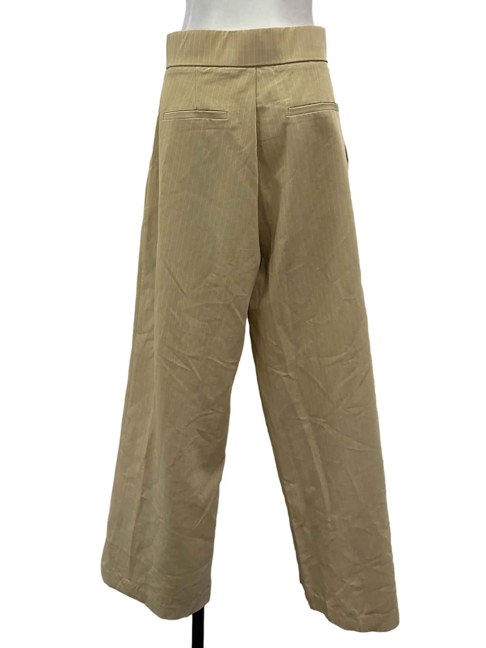 Yellow Pinstripe Wide Leg Pants