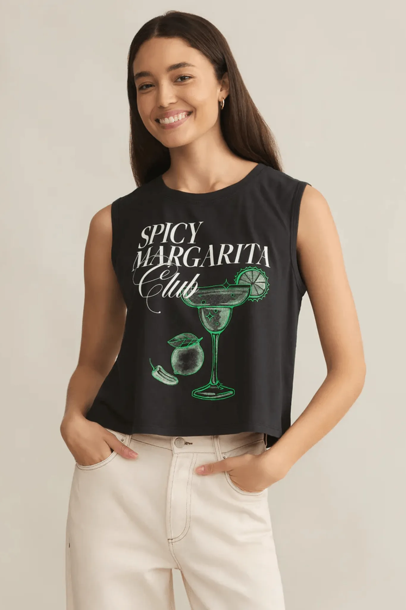 Z Supply:  Picante La Mer Tank in Black Sand