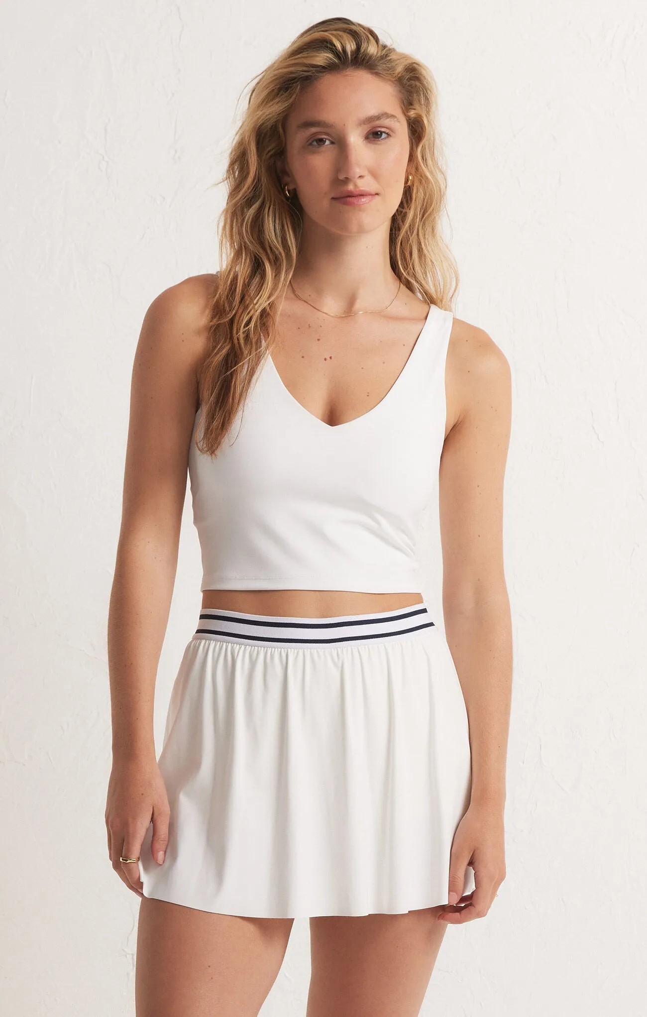 Z SUPPLY | V-Neck Longline Tank {White}