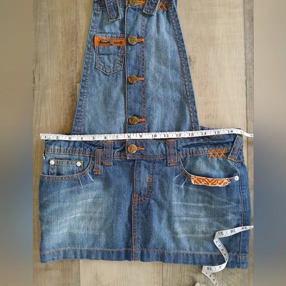 Zara Trf Denim Skirt/Overalls. Size 4