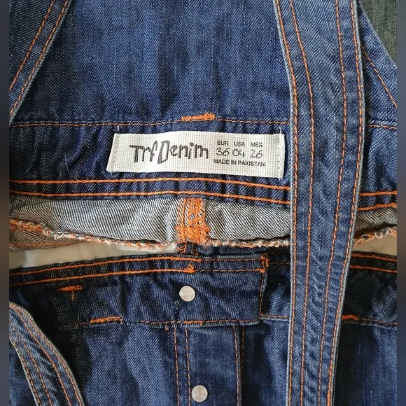 Zara Trf Denim Skirt/Overalls. Size 4